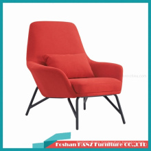 Visitor Chair Conference Red Cashmere PU Leather Sofa Chair with Ottoman